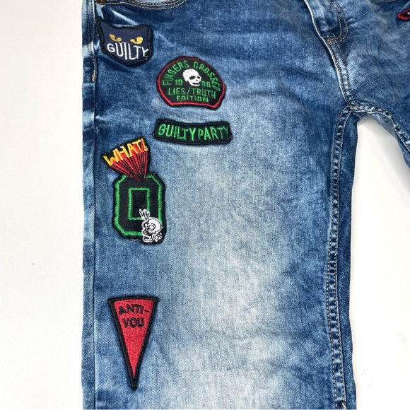 Jack & Jones Slim Fit Patchwork Jeans Sz 30 - Picture 10 of 16